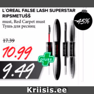 Allahindlus - L´OREAL FALSE LASH SUPERSTAR EIPSMETUŠŠ