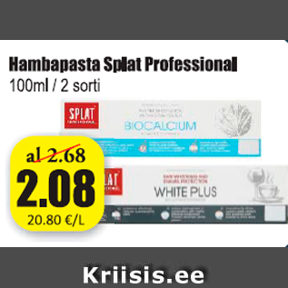 Allahindlus - Hambapasta Splat Professional