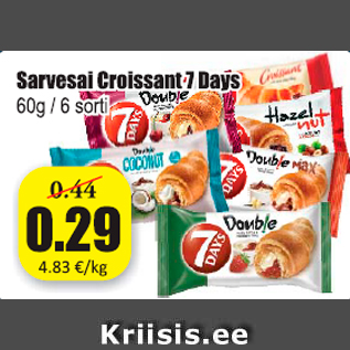 Allahindlus - Sarvesai Croissant 7 Days