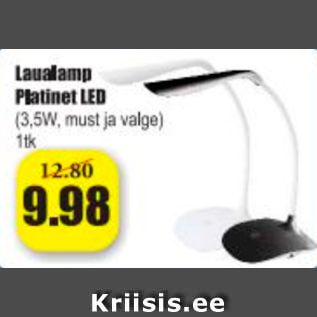 Allahindlus - Laualamp Platinet LED