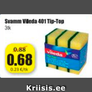 Allahindlus - Svamm Vileda 401 Tup-Top 3 tk