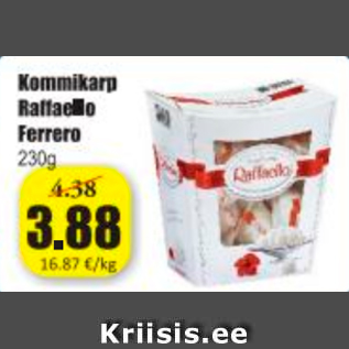 Allahindlus - Kommikarp Raffaello Ferrero 230 g