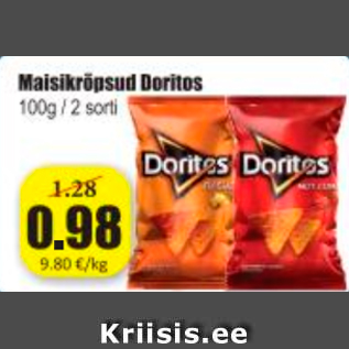 Allahindlus - Maisikrõpsud Doritos