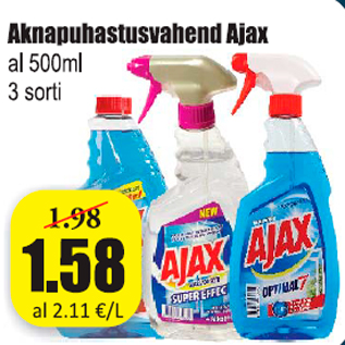 Allahindlus - Aknapuhastusvahend Ajax