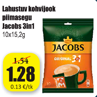 Allahindlus - Lahustuv kohvijook piimasegu Jacobs 3in1