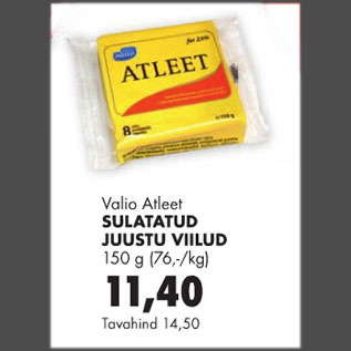 Allahindlus - Valio Atleet Sulatatud juustu viilud