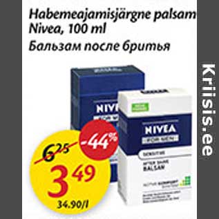 Allahindlus - Habemeajamisjärgne palsam Nivea, 100 ml