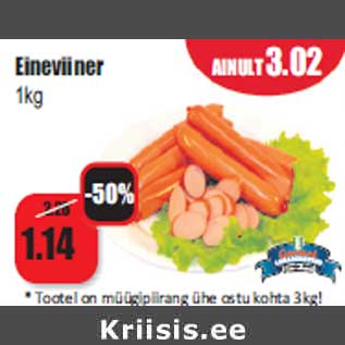 Allahindlus - Eineviiner 1kg