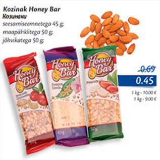 Allahindlus - Kozinak Honey Bar