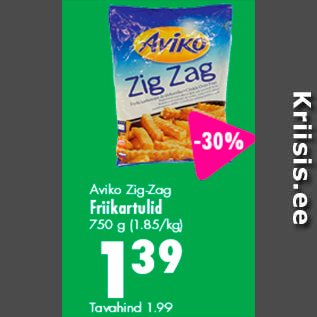 Allahindlus - Aviko Zig-Zag Friikartulid 750 g