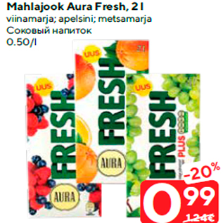 Allahindlus - Mahlajook Aura Fresh, 2 l