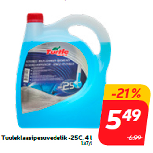 Allahindlus - Tuuleklaasipesuvedelik -25C, 4 l