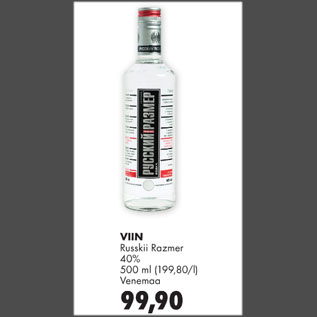 Allahindlus - VIIN Russkii Razmer 40%