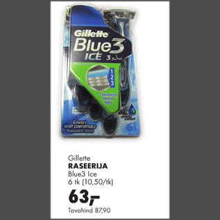 Allahindlus - Gillette RASEERIJA Blue3 Ice