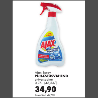 Allahindlus - Ajax Spray PUHASTUSVAHEND universaalne