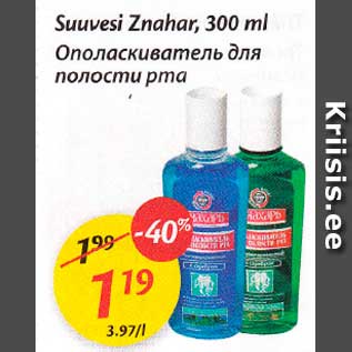 Allahindlus - Suuvesi Znahar, 300 ml