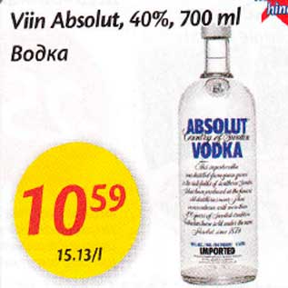 Allahindlus - Viin Absolut