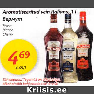 Allahindlus - Aromatiseeritud vein Italiana, 1 l