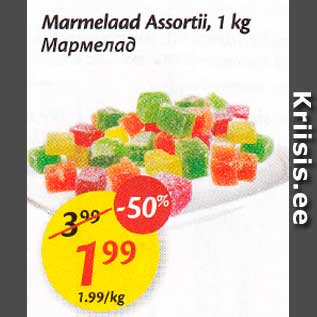 Allahindlus - Marmelaad Assortii, 1 kg