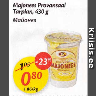 Allahindlus - Majonees Provansaal Tarplan, 430 g