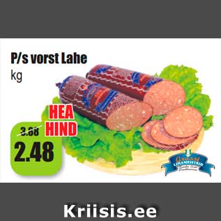 Allahindlus - P/s vorst Lahe kg