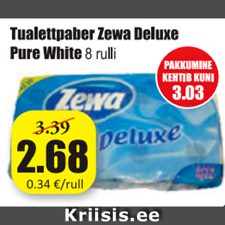 Allahindlus - Tualettpaber Zewa Deluxe Pure White