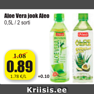 Allahindlus - Aloe Vera jook Aleo