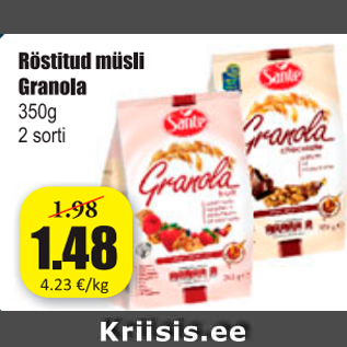 Allahindlus - Röstitud müsli Granola