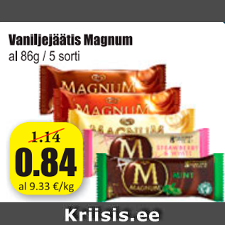 Allahindlus - Vaniljejäätis Magnum