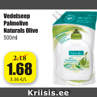 Allahindlus - Vedelseep Palmolive Naturals Olive 500 ml