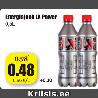 Allahindlus - Energiajook LX Power 0,5 L