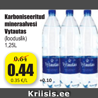 Allahindlus - Karboniseeritud mineraalvesi Vytautas