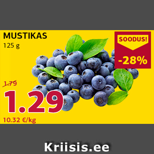 Allahindlus - MUSTIKAS 125 g