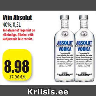 Allahindlus - Viin Absolut