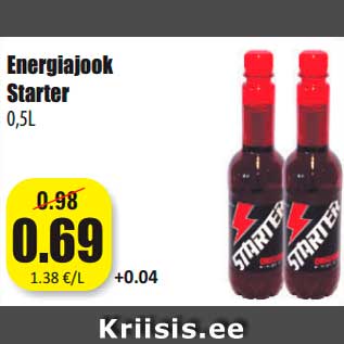 Allahindlus - Energiajook Starter 0,5L