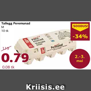 Allahindlus - Tallegg Peremunad M 10 tk