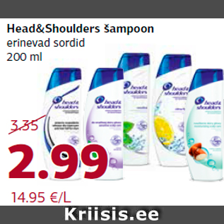 Allahindlus - Head&Shoulders šampoon