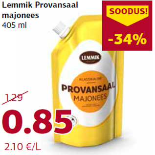 Allahindlus - Lemmik Provansaal majonees 405 ml