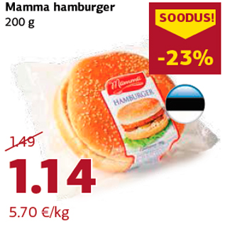 Allahindlus - Mamma hamburger 200 g