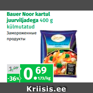 Allahindlus - Bauer Noor kartul juurviljadega 400 g