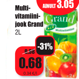 Allahindlus - Multivitamiinijook Grand 2 L