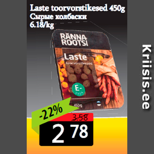 Allahindlus - Laste toorvorstikesed 450g