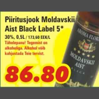 Allahindlus - Piiritusjook Moldavskii Aist Black Label 5*