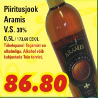 Allahindlus - Piiritusjook Aramis