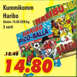 Allahindlus - Kummikomm Haribo