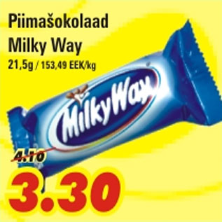 Allahindlus - Piimašokolaad Milky Way