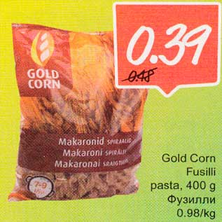 Allahindlus - Gold Corn Fusilli pasta, 400g