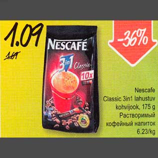 Allahindlus - Nescafe Classic 3in 1 lahustuv kohvijook, 175 g