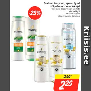 Allahindlus - Pantene šampoon, 250 ml või palsam 200 ml