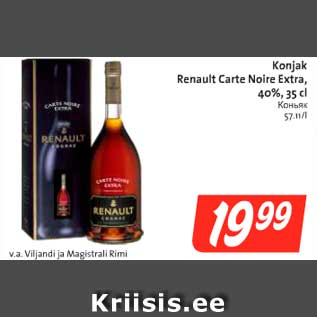 Allahindlus - Konjak Renault Carte Noire Extra, 40%, 35 cl